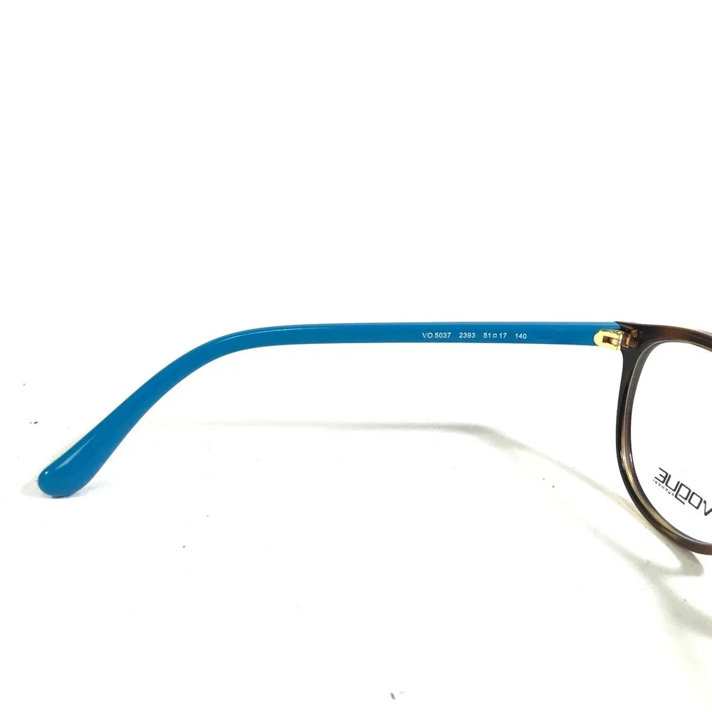 Vogue Eyeglasses Frames VO5037 2393 Clear Brown Blue Round Cat Eye 51-17-140